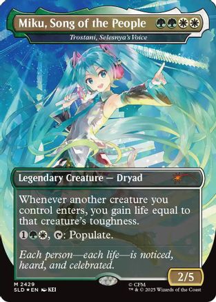 Miku, Song of the People - Trostani, Selesnya's Voice (SLD-2429) [Secret Lair Drop Series] Foil