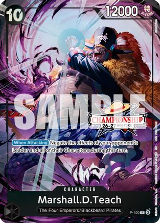 Marshall.D.Teach (CS 26-27 Event Pack) (P-100) - One Piece Promotion Cards Foil