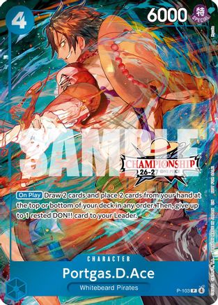 Portgas.D.Ace (CS 26-27 Celebration Pack) (P-103) - One Piece Promotion Cards Foil
