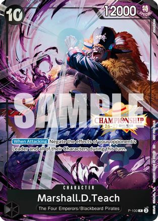 Marshall.D.Teach (CS 26-27 Event Pack Finalist Ver.) (P-100) - One Piece Promotion Cards Foil
