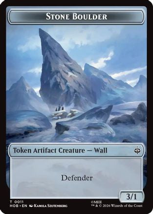 Stone Boulder // Bear Double-Sided Token (HOB-11 // 7) [The Hobbit] Foil