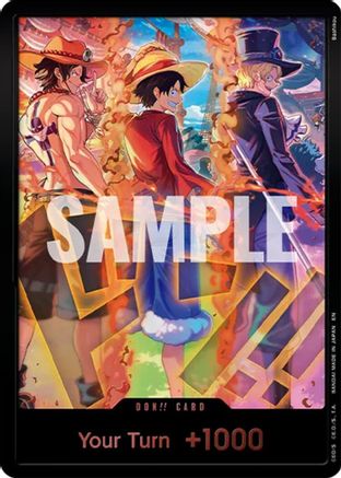 DON!! Card (English Version 3rd Anniversary Set) (Ace, Luffy, Sabo) - One Piece Promotion Cards Foil