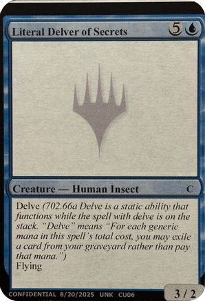 Literal Delver of Secrets [Un-Known Event Playtest Cards]