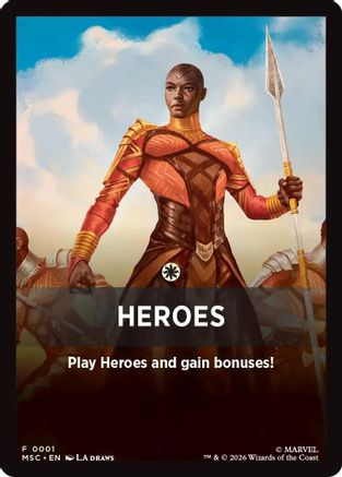 Heroes Theme Card (MSC-001) [Commander: Marvel Super Heroes]