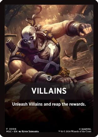 Villains Theme Card (MSC-006) [Commander: Marvel Super Heroes]