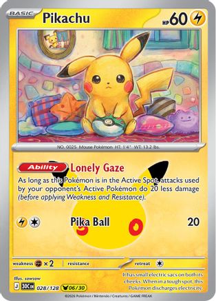 Pikachu (028/128) [ME 30th Celebration] Holofoil - None