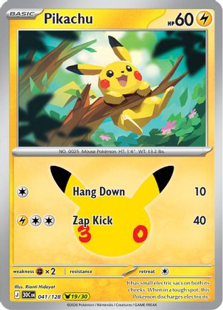 Pikachu (041/128) [ME 30th Celebration] Holofoil - None