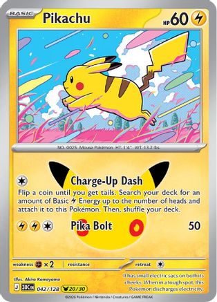 Pikachu (042/128) [ME 30th Celebration] Holofoil - None