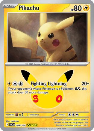 Pikachu (049/128) [ME 30th Celebration] Holofoil - None