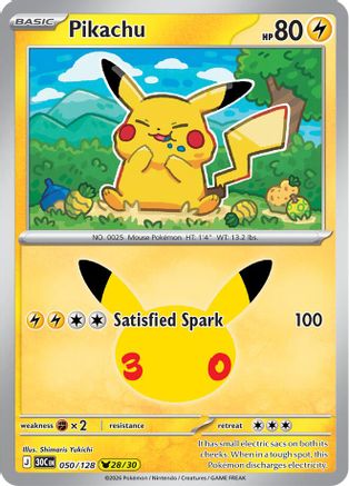 Pikachu (050/128) [ME 30th Celebration] Holofoil - None