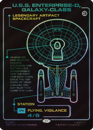 U.S.S. Enterprise-D, Galaxy-Class (Surge Foil) (TRK-557) [Star Trek] Foil
