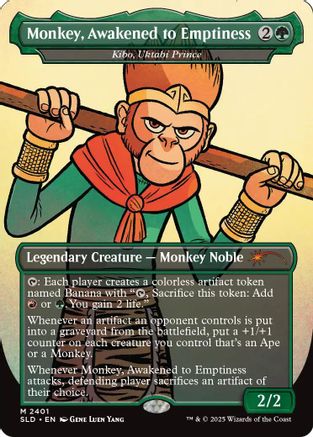 Monkey, Awakened to Emptiness - Kibo, Uktabi Prince (SLD-2401) [Secret Lair Drop Series] Foil