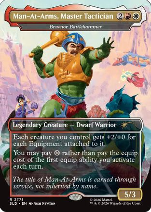 Man-At-Arms, Master Tactician - Bruenor Battlehammer (SLD-2771) [Secret Lair Drop Series] Foil