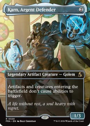 Karn, Argent Defender (Borderless) (FRA-320) [Reality Fracture]