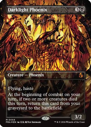 Darklight Phoenix (Borderless) (FRA-444) [Reality Fracture] Foil