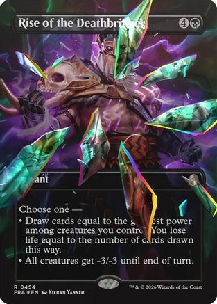 Rise of the Deathbringer (Borderless) (Facet Foil) (FRA-454) [Reality Fracture] Foil