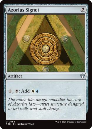 Azorius Signet (053) [Commander: Reality Fracture]