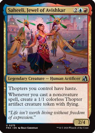 Saheeli, Jewel of Avishkar (FRA-275) [Reality Fracture] Foil