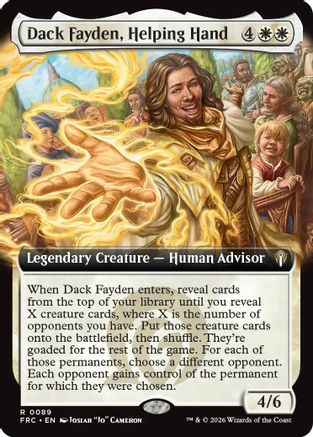 Dack Fayden, Helping Hand (Extended Art) (089) [Commander: Reality Fracture]