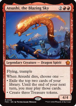 Atsushi, the Blazing Sky (FDC-138) [Commander: Foundations]