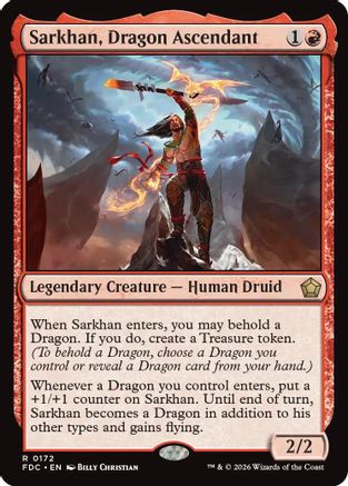 Sarkhan, Dragon Ascendant (FDC-172) [Commander: Foundations]