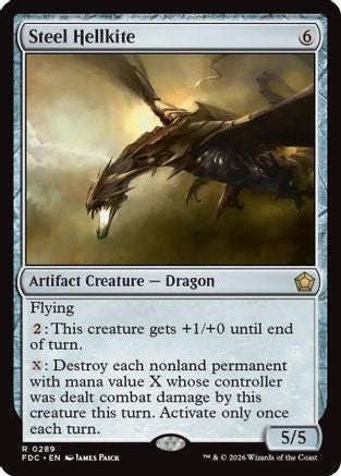 Steel Hellkite (FDC-289) [Commander: Foundations]