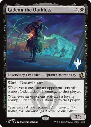 Gideon the Oathless (PPFRA-230) [Promo Pack: Reality Fracture] Foil