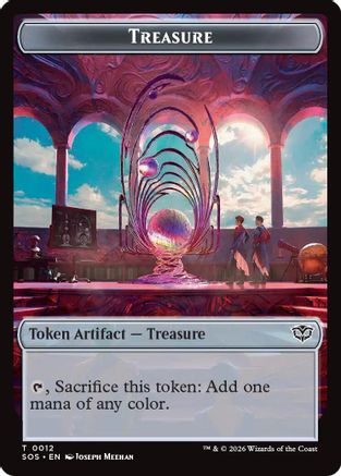 Treasure // Clue Token Double-Sided Token (SOS-12 // 14) [Secrets of Strixhaven]