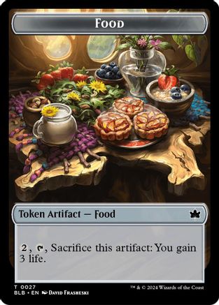 Food // Clue Token Double-Sided Token (SOS-27 // 14) [Secrets of Strixhaven]