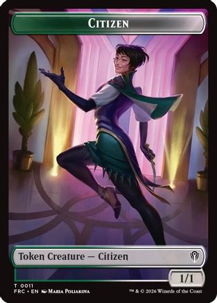 Citizen // The Monarch Double-Sided Token (FRC-11 // 17) [Commander: Reality Fracture]