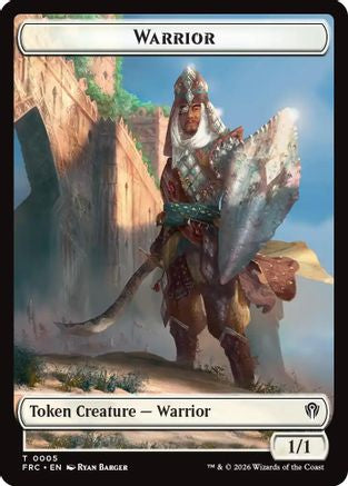 Warrior // Shark Double-Sided Token (FRC-5 // 6) [Commander: Reality Fracture]