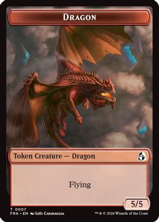 Dragon // Treasure Double-Sided Token (FRA-7 // 15) [Reality Fracture]