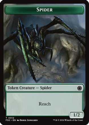 Spider // Beast Double-Sided Token (FDC-12 // 10) [Commander: Foundations]
