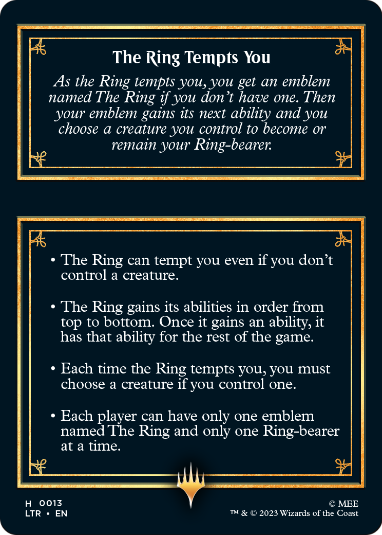 The Ring // The Ring Tempts You (TLTR-H13) [Tales of Middle-earth Tokens]