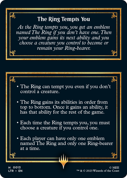 The Ring // The Ring Tempts You (TLTR-H13) [Tales of Middle-earth Tokens]