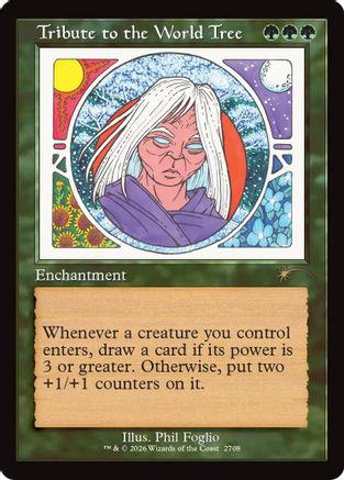 Tribute to the World Tree (Retro Frame) (SLD-2708) [Secret Lair Drop Series] Foil