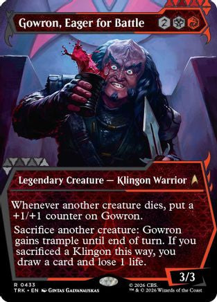 Gowron, Eager for Battle (Showcase) (TRK-433) [Star Trek] Foil