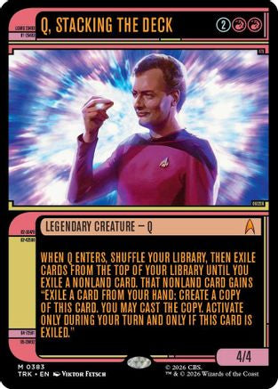 Q, Stacking the Deck (Showcase) (TRK-383) [Star Trek]