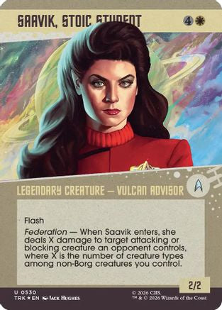 Saavik, Stoic Student (Showcase) (Surge Foil) (TRK-530) [Star Trek] Foil