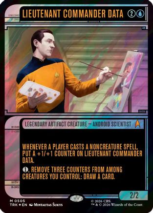 Lieutenant Commander Data (Showcase) (Surge Foil) (TRK-505) [Star Trek] Foil