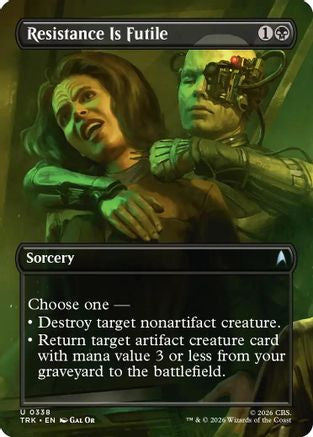 Resistance Is Futile (Borderless) (TRK-338) [Star Trek] Foil