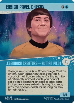 Ensign Pavel Chekov (Showcase) (Surge Foil) (TRK-533) [Star Trek] Foil