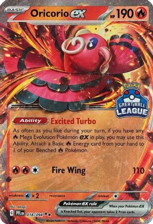 Oricorio ex (Great Ball League) (018/094) [Southeast Asia Exclusives] Holofoil - Double Rare