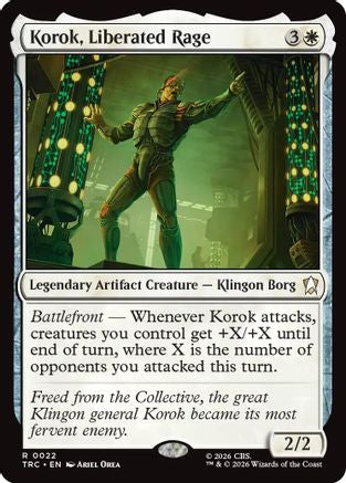 Korok, Liberated Rage (Surge Foil) (TRC-022) [Commander: Star Trek] Foil