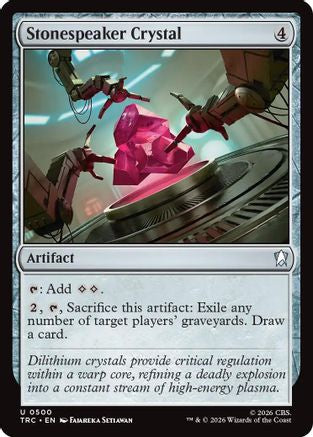 Stonespeaker Crystal (Surge Foil) (TRC-500) [Commander: Star Trek] Foil