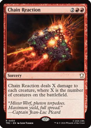 Chain Reaction (Surge Foil) (TRC-450) [Commander: Star Trek] Foil