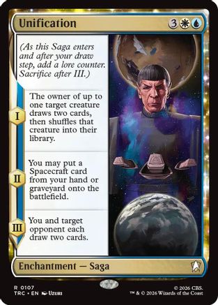 Unification (Surge Foil) (TRC-107) [Commander: Star Trek] Foil