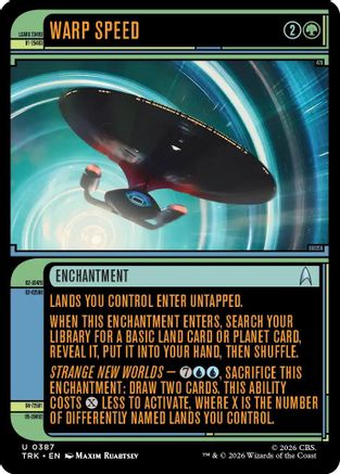 Warp Speed (Showcase) (TRK-387) [Star Trek] Foil