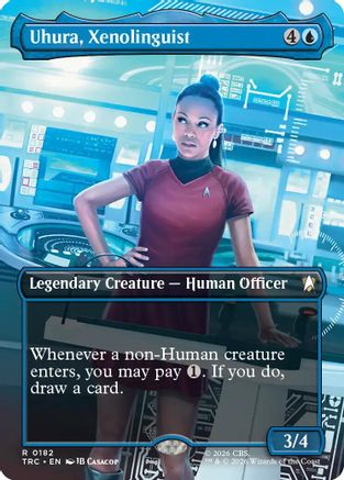 Uhura, Xenolinguist (Borderless) (TRC-182) [Commander: Star Trek]