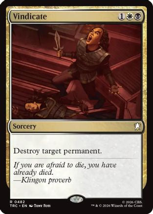 Vindicate (Surge Foil) (TRC-482) [Commander: Star Trek] Foil